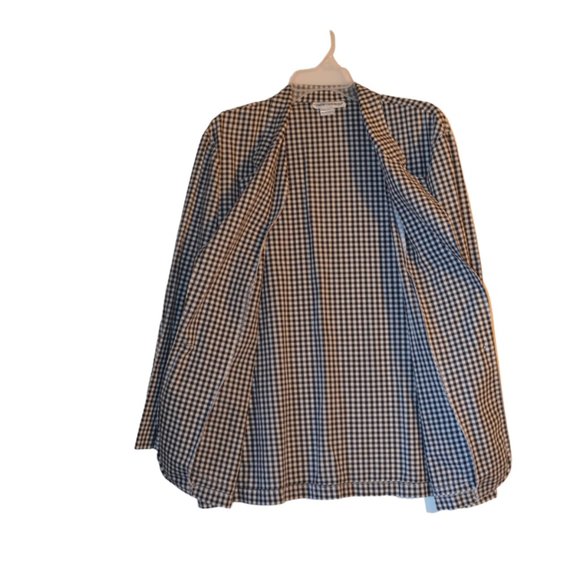 Cathy Daniels Black & White Checkers Light Cotton Long Sleeves Jacket Women M - Picture 2 of 8